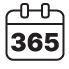 365 day calendar icon
